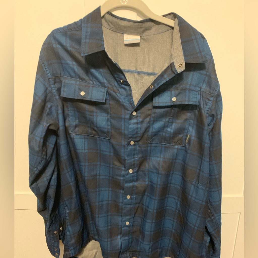 Blue Plaid Columbia Button Up